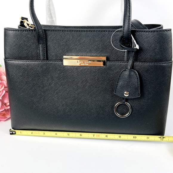 Kate Spade Black Satchel Crossbody Leather Bag NWT - Picture 14 of 16